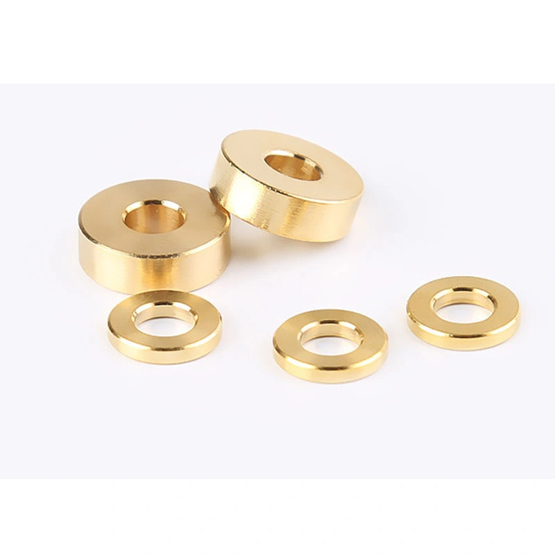 Factory Customized Copper Collar Washer Brass Spacer Brass Bushing for Knife Handle Tang Hole Reduction